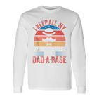 Vintage Dad Ich Halte Alle Meine Papa-Witze In Einem Dad-A-Base Lustig Kapuzenjacke Langarmshirts