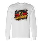 Vintage Deutsch Banner Fan Deutschland Flagge Retro Kunst Langarmshirts