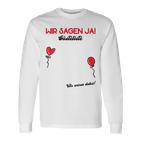 Wir Sagen Ja Wedding Guest Book Guest List Polter Wedding Langarmshirts