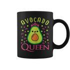 Cute Avocado Queen Vegan Heart Tassen