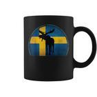 Elk Sweden Flag Scandinavia Retro Tassen