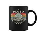 Never Forget Pluto Retro Style Vintage Science Tassen
