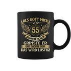 Als Gott Mich Vor 55 Jahren Schuf Birthday Black Tassen