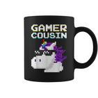 Gamer Cousin Einhorn Pixel Geschenk Multiplayer Nerd Geek Tassen