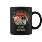 Herren Best Bosten Terrier Dad Ever Hund Bostie Papaateratertag Tassen