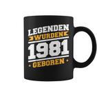 Herren Legenden 1981 Geboren 40 Geburtstag Jahre Spruch Papaater Tassen