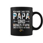 Ich Habe Zwei Titel Bonus Papa Und Papa Rocke Sie Beide Kapuzenjacke Tassen