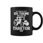 Ich Träume Ich Bin Ein Traktor Farmers Black S Tassen