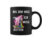 Kotz Unicorn Ich Muss Kotzen Party Unicorn Puke Tassen