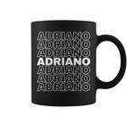 I Love Adriano Retro Pattern Personalised Tassen