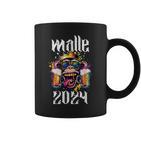 Malle 2024 Affe König Mallorca Crew Bier Urlaub Spruch Tassen