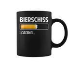 Men's Bierschiss Saufen Bier Malle Witz Saying Black Tassen