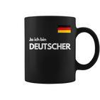 Men's With Ja Ich Bin Deutscher German Black S Tassen