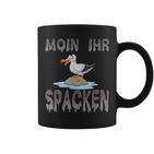 Moin Ihr Spacken Norden Seagull Flat German Slogan Tassen