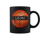 Neuheit Personalisierte Name Leon Sport Basketball Tassen