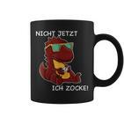 Nicht Jetzt Ich Zocke Cool Gamer Dinosaur Gamer Gaming Tassen