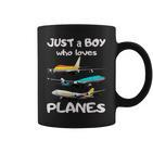 Nur Ein Junge Der Aerplanes Liebe Toddler Pilot Plane Tassen