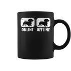 Online Offline Dachshund Dachshund Dog Black Tassen