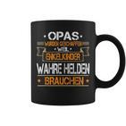 Opas Weil Enkelkinder Wahre Helden Brauchen Grandfather Slogan Tassen