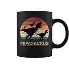 Papasaurus Dinosaur With Papaon Drei Kinder Dino Triplets Tassen