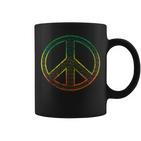 Peace Symbol Hippie Rasta Vintage Tassen