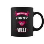 Personalisiertes Tassen Beste Jenny der Welt in Schwarz, Unikat Design