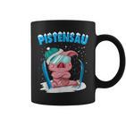 Pistensau Ski Sau Winter Skiing Slogan Piste Tassen