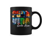 PURA VIDA Costa Rica Tropisches Design Tassen, Exotisches Motiv