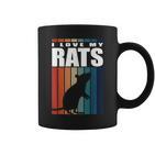 Rats Vintage Stripes Sweet Saying For Rat Holder Tassen