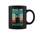 Retro Bulldogge Call Me Master Tassen, Coole Hunde Liebhaber Mode