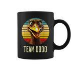 Retro Team Dodo Tassen mit Vintage Sonnenuntergang und Vogel Design