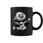 Riesen Panda Spielt Gitarre Lustige Rockmusik Gitarre Panda Tassen