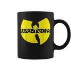 Schwarzes Wu-Tang Logo Tassen, Hip-Hop Fanbekleidung