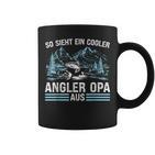 So Sieht ein Cooler Angler Opa Aus Tassen Schwarz für Männer