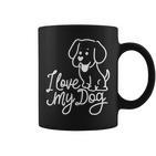 Süßes I Love My Dog Ich Liebe Meine Hund Outfit Hunde Mama Tassen