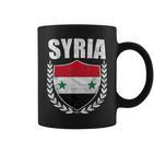 Syrien-Stolz-Flaggen-Tassen mit Lorbeerkranz-Design