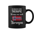 Therapie Nicht Nötig, Nur Norwegen Muss Sein Tassen, Lustiges Reise-Motto