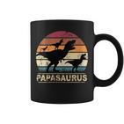 Women's Papasaurus Dinosaur Papaon Drei Kinder Dino Treble With-Neck Tassen