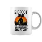 Bigfoot Dad Retro Papa Squatchintage Sasquatchatertag Tassen