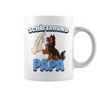 Herren Schäferhund Hund Papa Raglan Tassen