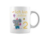 Kinder Ich Bin 2 Jahre Alt Elefant 2Nd Birthday Tassen
