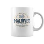 Maldives Retro Style Vintage Maldives White S Tassen