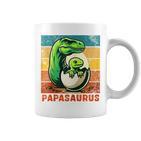 Retro Papasaurusatertag Bester Papa T-Rex Papa Dinosaur Kapuzenjacke Tassen