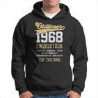 55 Jahre Oldtimer 1968 Vintage 55Th Birthday Black Hoodie