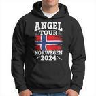 Angel Tour Norway 2024 Fishing Team Norway Flag Angler Hoodie