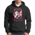 Anime Manga Cyberpunk Aesthetic Techwear Harajuku Punk Black Hoodie