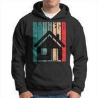 Bauherr Hausbau Eigenheim Vintage Slogan Immobilie Hoodie