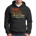 Birthday Vintage 1981 Man Myth Legend Hoodie