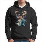 Cool Stag With Sunglasses Hoodie