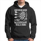 Darts Eine Von Uns Beiden Spielbesser Als Du Dart Black Hoodie